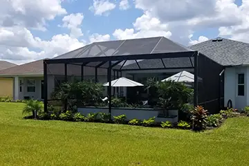 Bronze screen enclosure with mega picture view